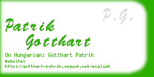 patrik gotthart business card